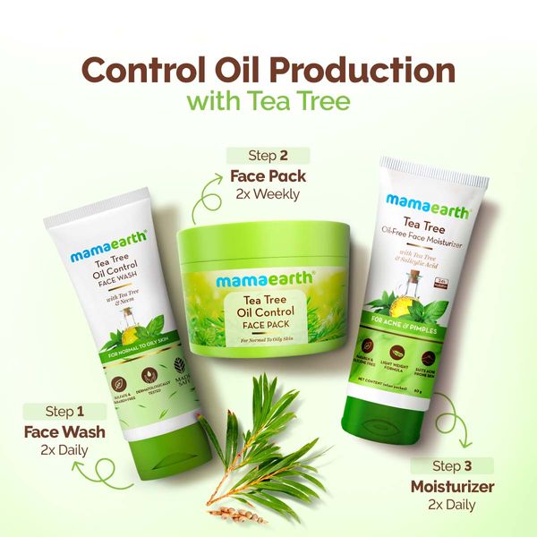 Mamaearth Tea Tree Oil Control Face Pack with Tea Tree & Salicylic Acid for Normal to Oily Skin - 200 g