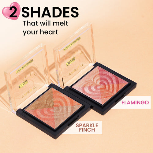 Insight Cosmetics Glow Play Blush & Highlighter (4 IN 1) (Sparkle Finch)