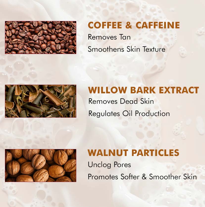 Mcaffeine 1% Salicylic & Lactic Acid Caramel Crunch Soap - 300g (3x100g)
