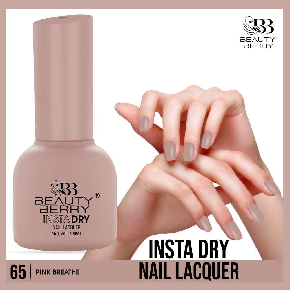 Beauty Berry Insta Dry Nail Lacquer (PINK BREATHE-65)