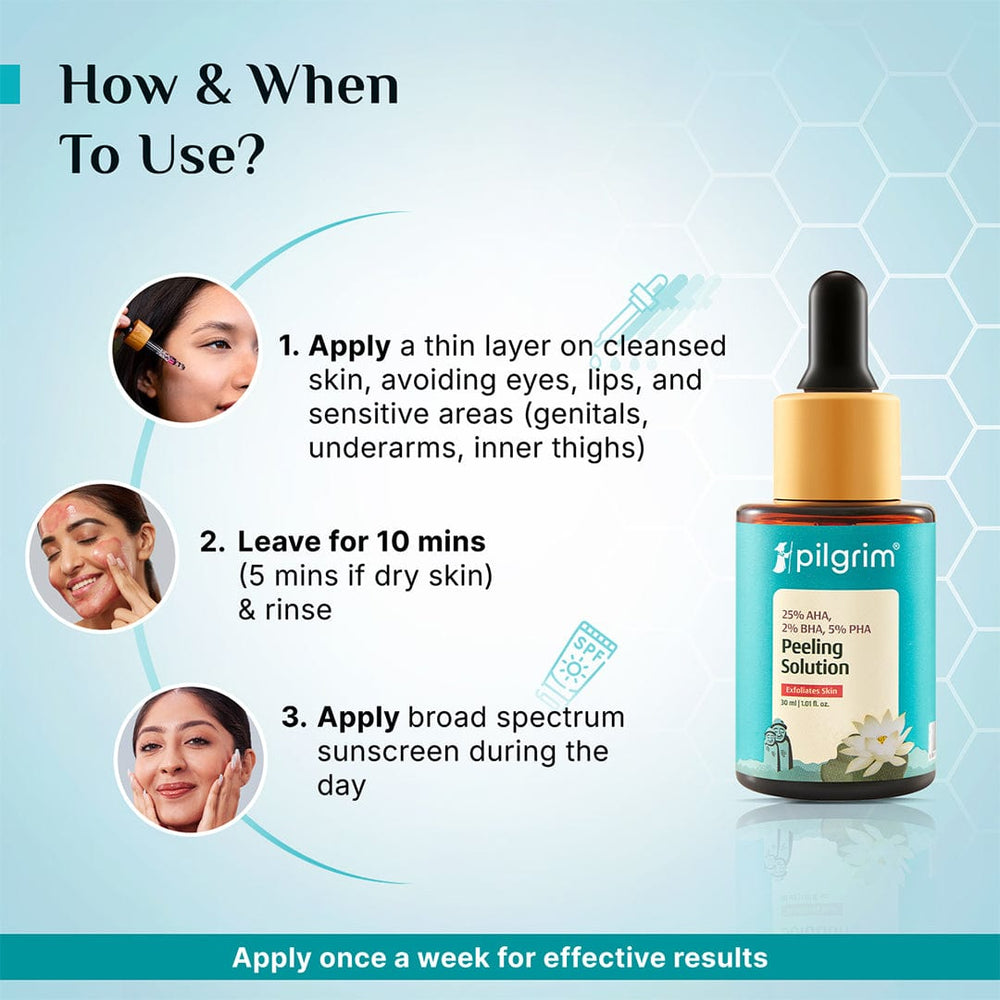 Pilgrim 25% AHA, 2% BHA, 5% PHA Peeling Solution (30ml)