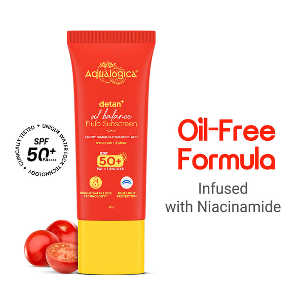 Aqualogica Detan+ Oil Balance Fluid Sunscreen for Oily Skin - 50g