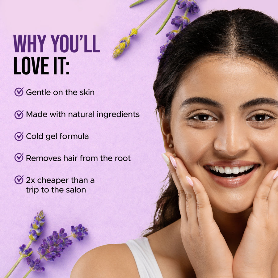 Hilary Rhoda One Go Facial Wax Strips 02 Lavender