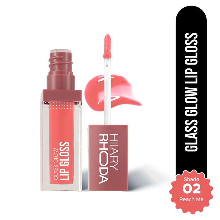 Hilary Rhoda Glass Glow Lip Gloss (Peach Me 02)