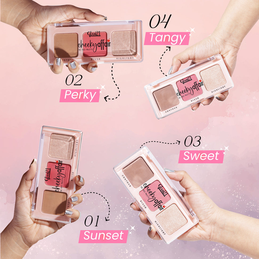 Glam21 Cheeky Affair The Face Palette (01Sunset)
