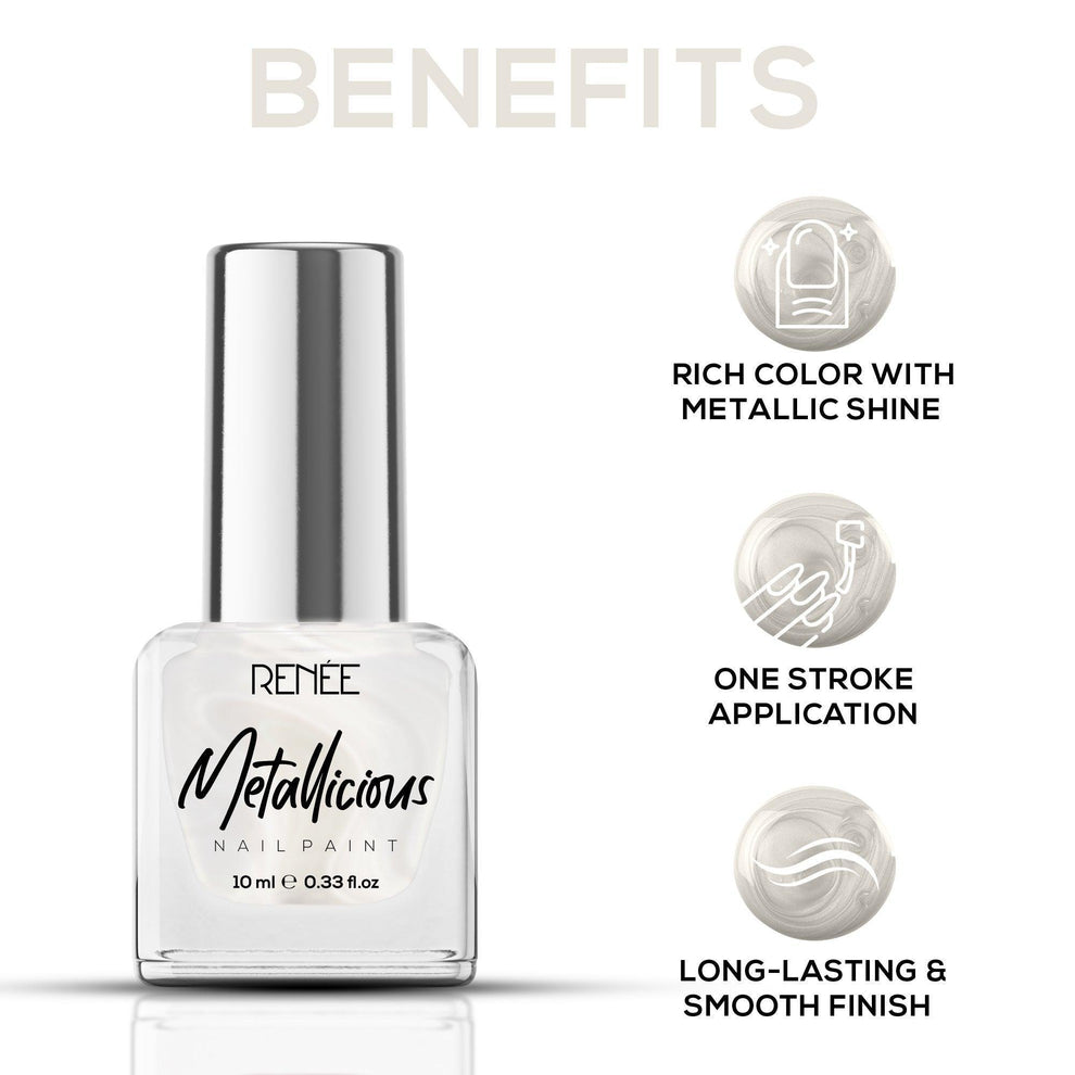 RENEE Metallicious Nail Paint (15 Pearl Magic)