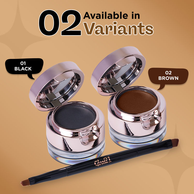 Glam21 2-IN-1 Eyebrow & Gel Eyeliner (Black)