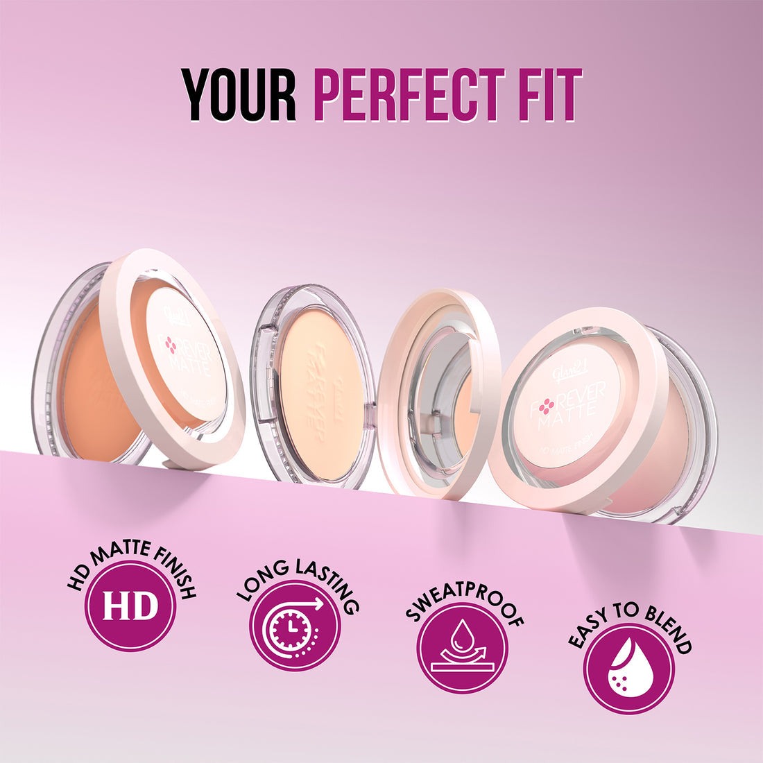 Glam21 Forever Matte Compact (02Light Beige)