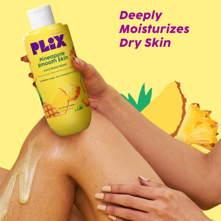 Plix Pineapple 5% Lactic Acid Body Wash Exfoliates Dry, Rough & Strawberry Skin With Deep Cleansing
(236ml)