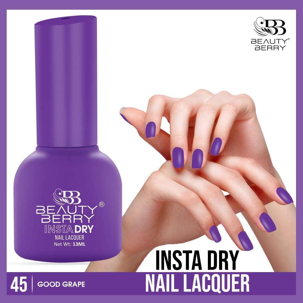 Beauty Berry Insta Dry Nail Lacquer (GOOD GRAPE-45)