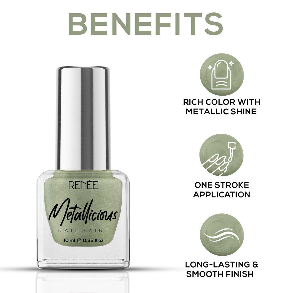 RENEE Metallicious Nail Paint (09 Forest Flash)