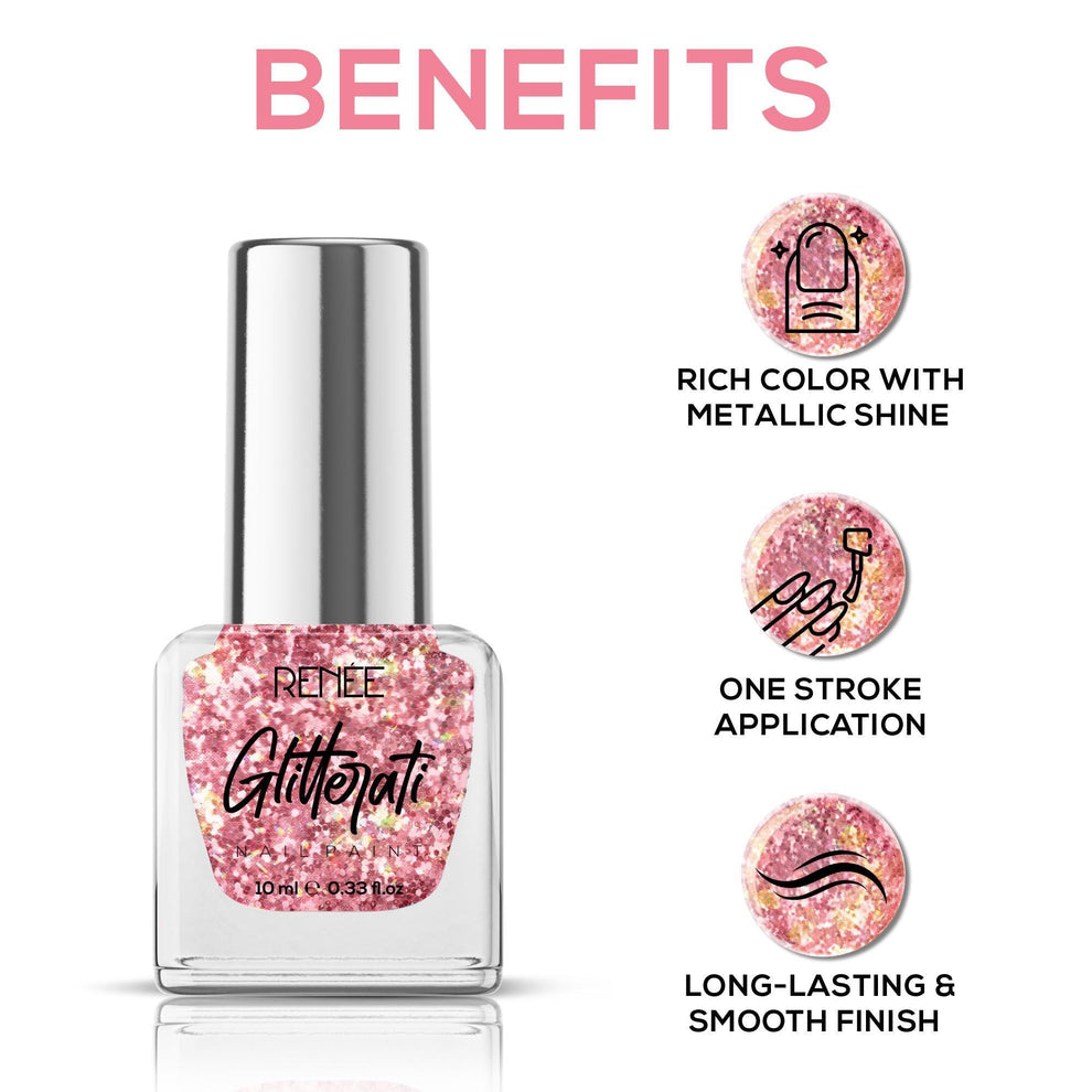 RENEE Glitterati Nail Paint (14 Glam Dust)