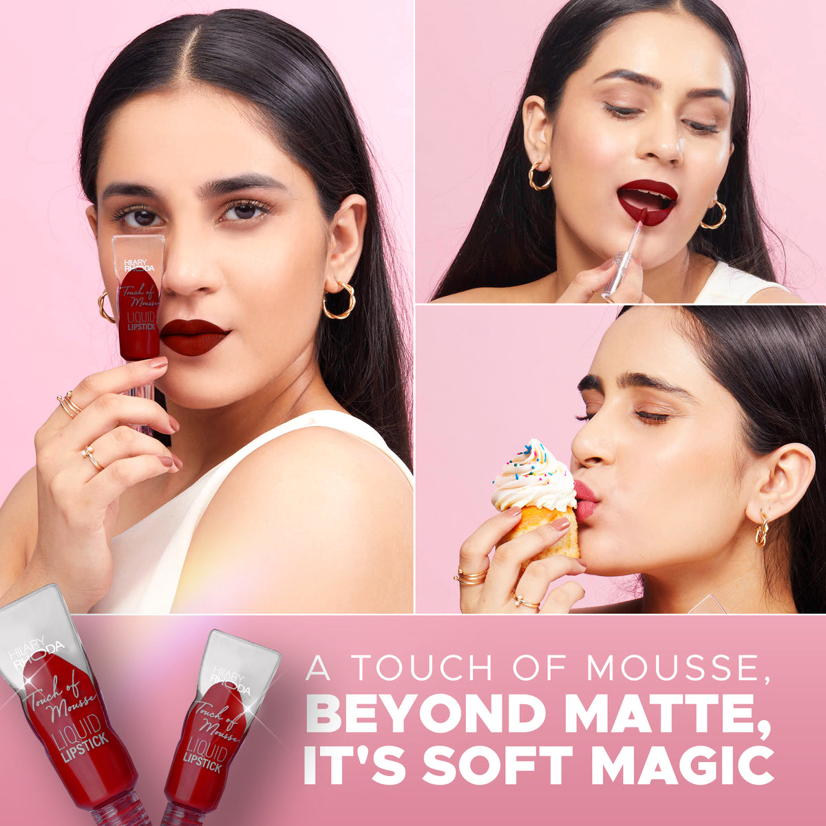 Hilary Rhoda Touch Of Mousse Lipstick (Wild Wine 10)