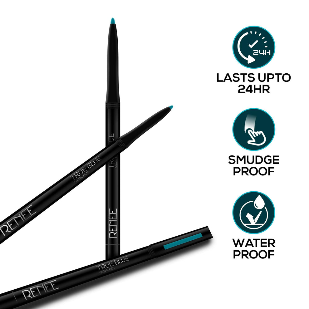 RENEE True Blue Kajal Pen with Sharpener