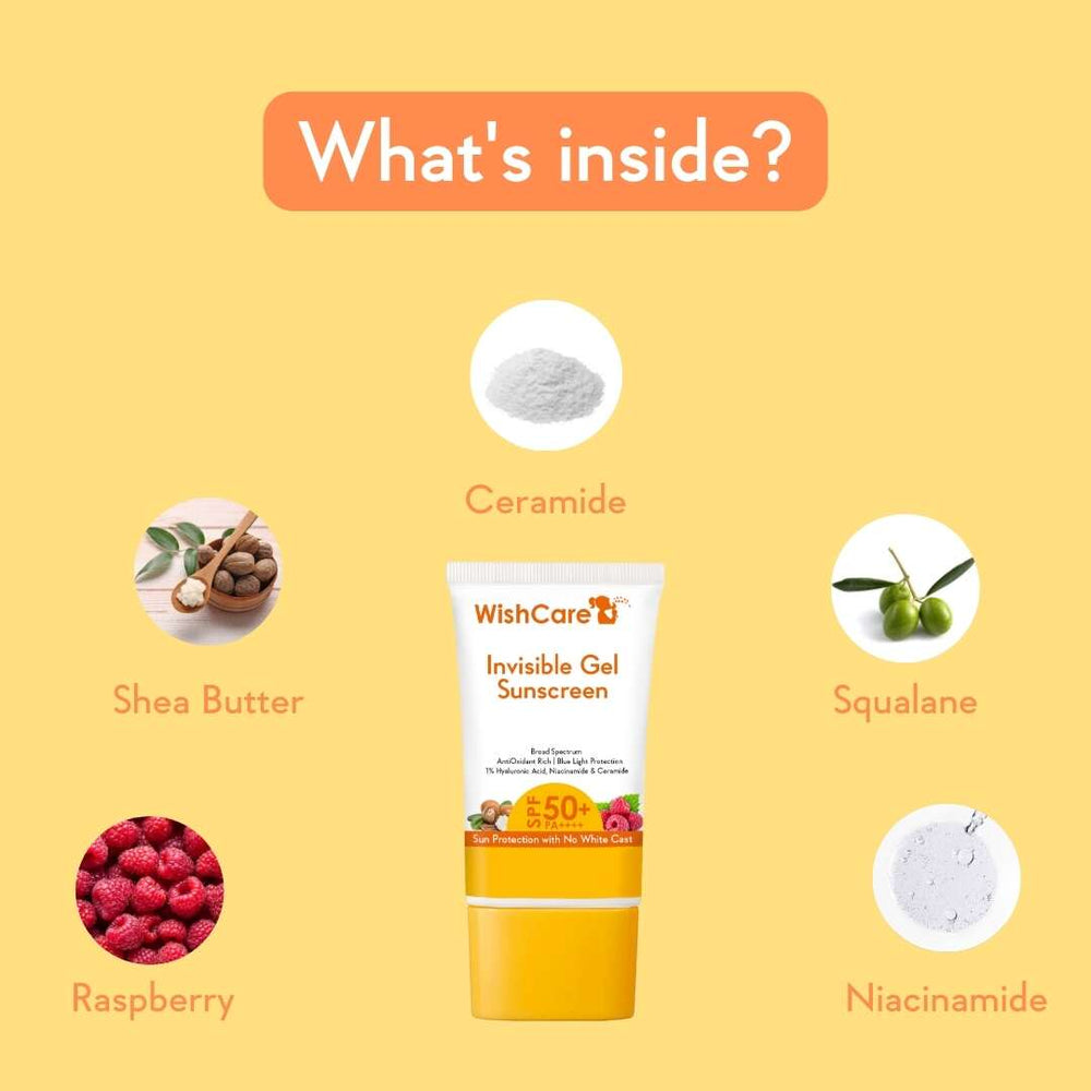 Wishcare Invisible Gel Sunscreen SPF 50 | 50g
Lightweight Gel Formula with Ceramides