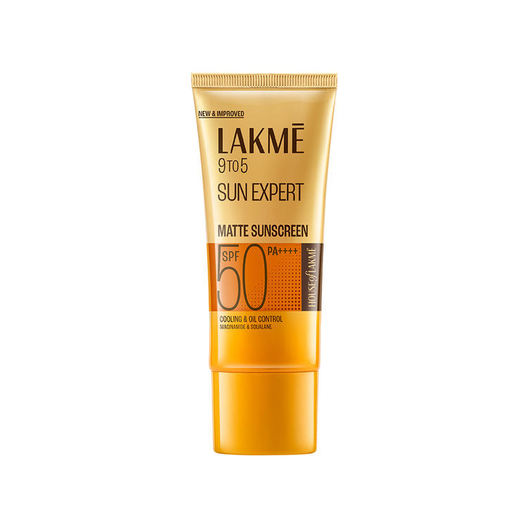 Lakme 9 To 5 Sun Expert Super Matte Sun Screen SPF 50 PA+++ Lightweight Sunscreen Lotion
(50ml)