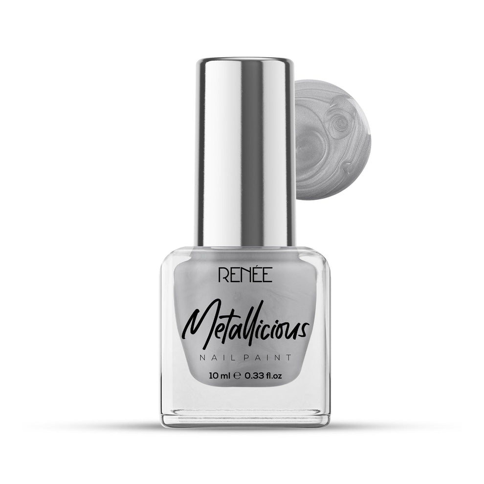 RENEE Metallicious Nail Paint (04 Pebble Grey)