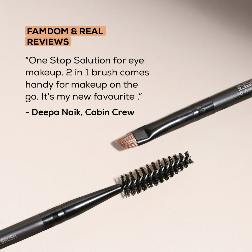 Insight professional Flat Eyeliner & Mascara Brush (2IN1)