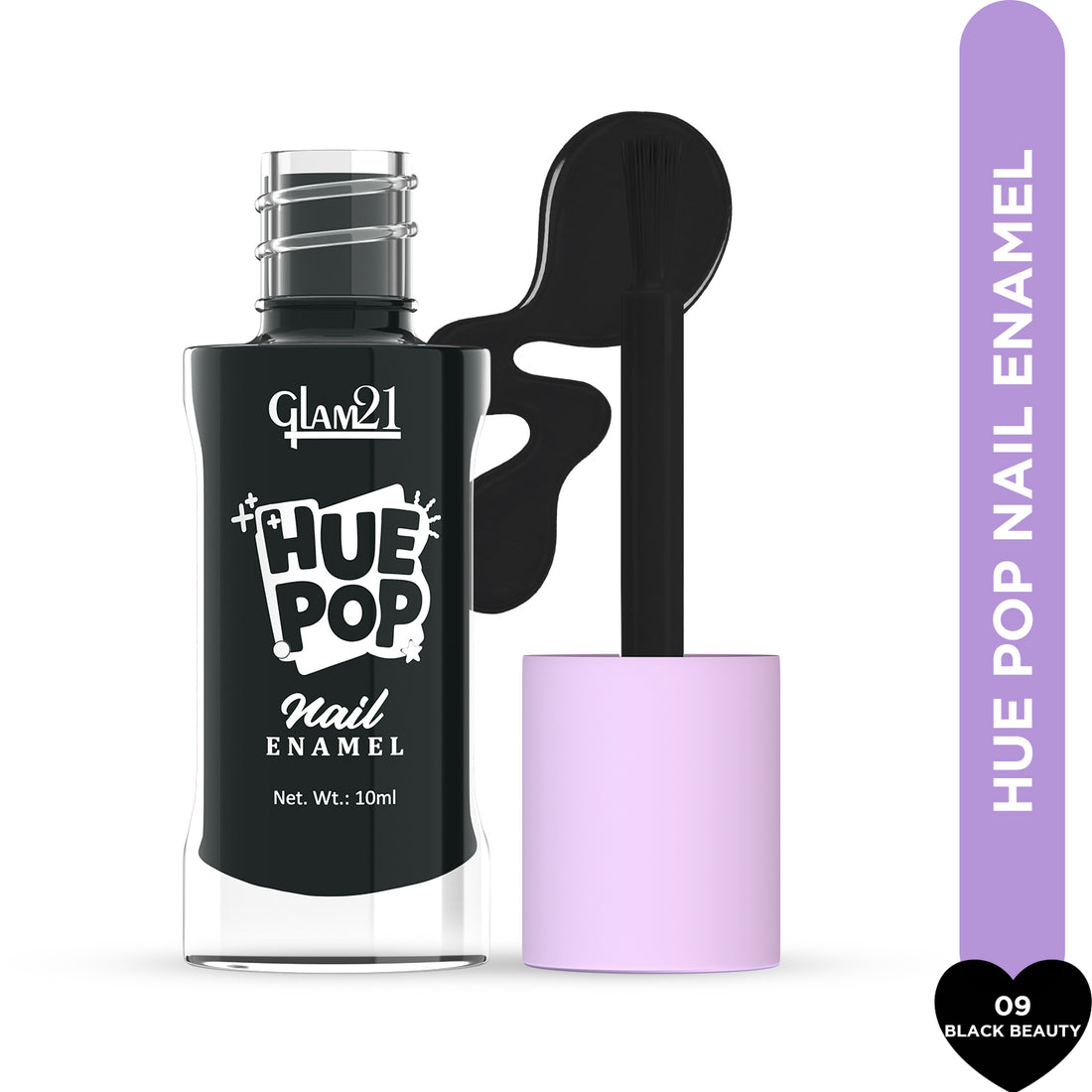 Glam21 Hue Pop Nail Paint / 09 Black Beauty