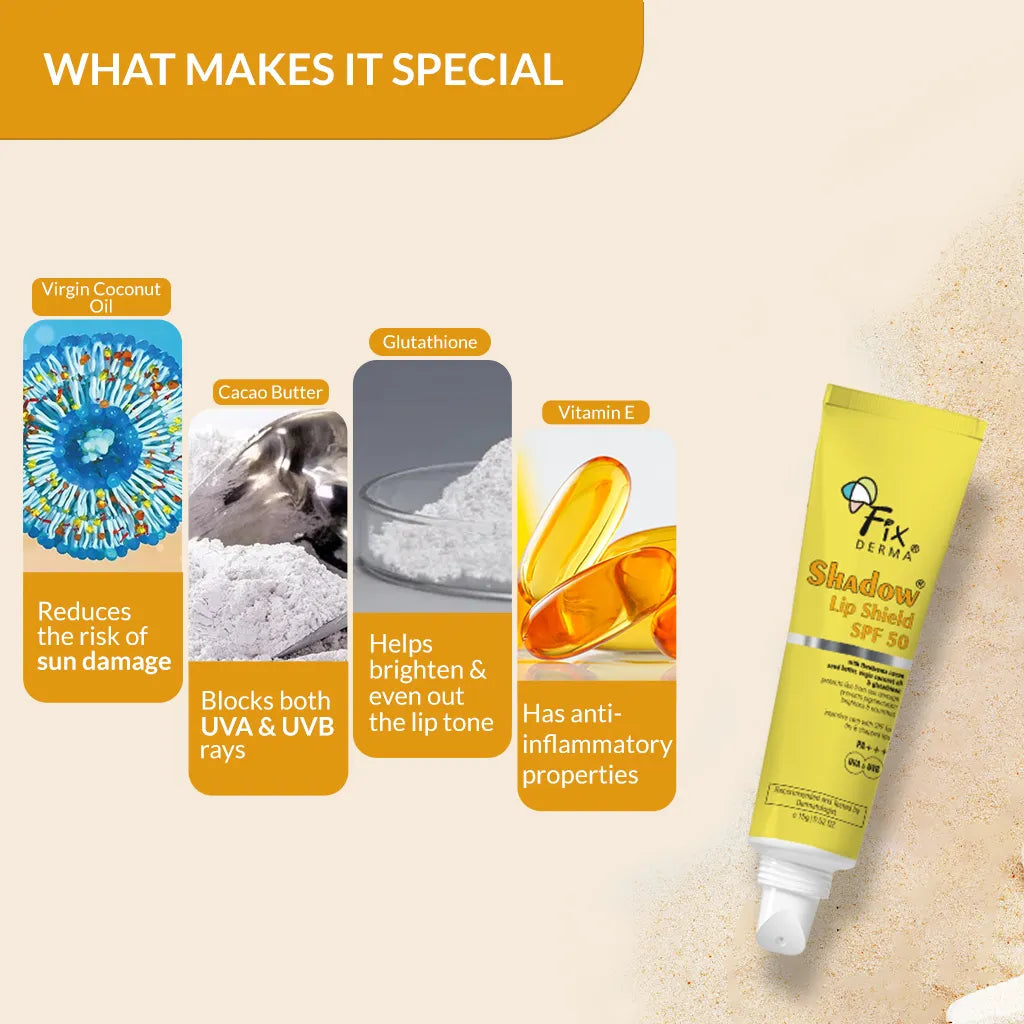 Fixderma Lip Balm with SPF 50 | The only SPF 50 lip balm for soft and protected lips