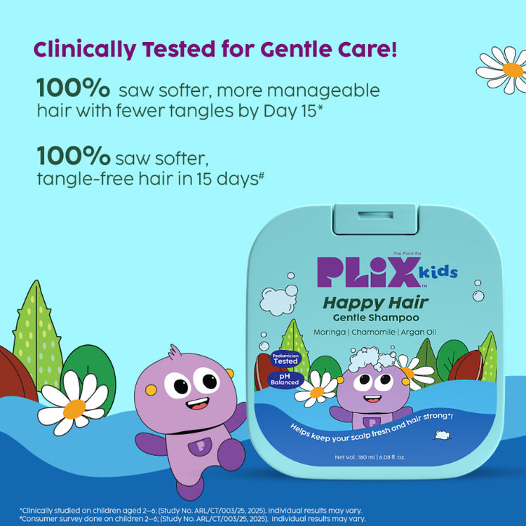 PlixKids Happy Hair Gentle Shampoo For Gentle Cleansing
(180ml)