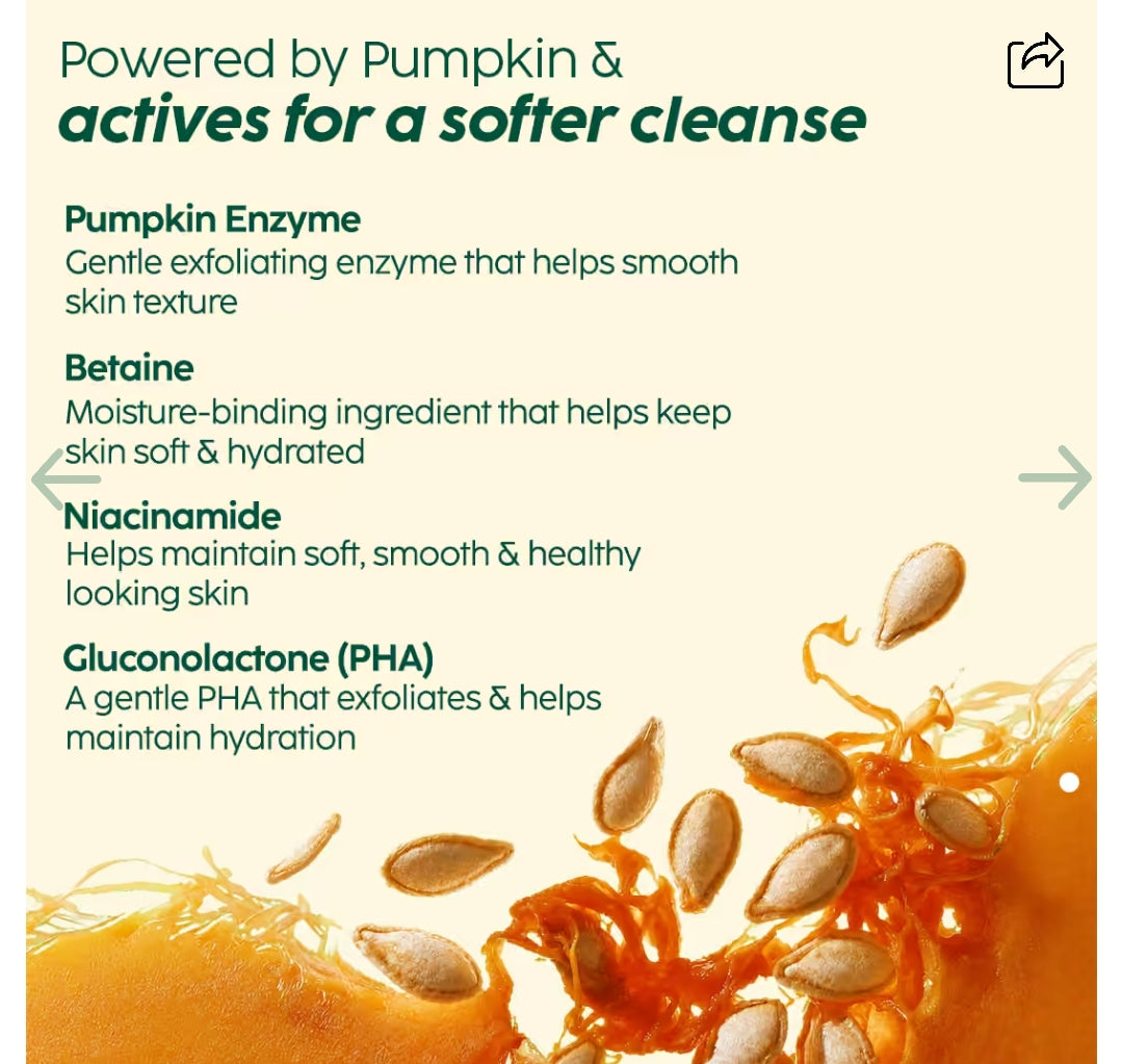 Plix Pumpkin Powder Cleanser For Gentle Exfoliation & Cleansing / 50g