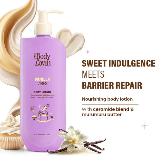 Plum BodyLovin Vanilla Vibes Body Lotion Nourishing & Barrier-Repairing Velvety Cream Formula (400ml)