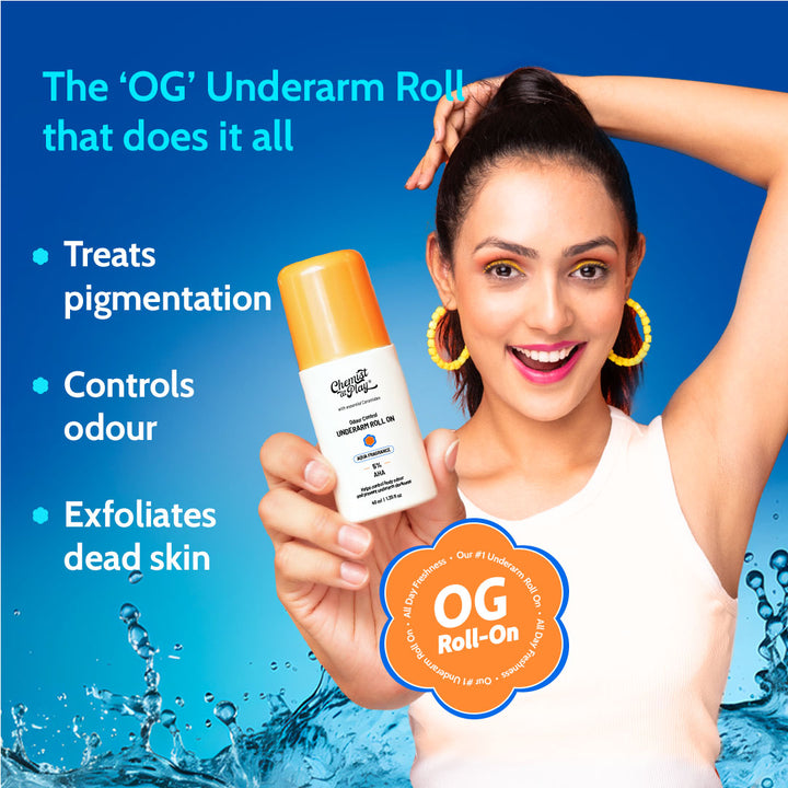 Chemist at Play 5% AHA Underarm Roll On for Odour Control & Pigmentation (Aqua) - 40 ml
