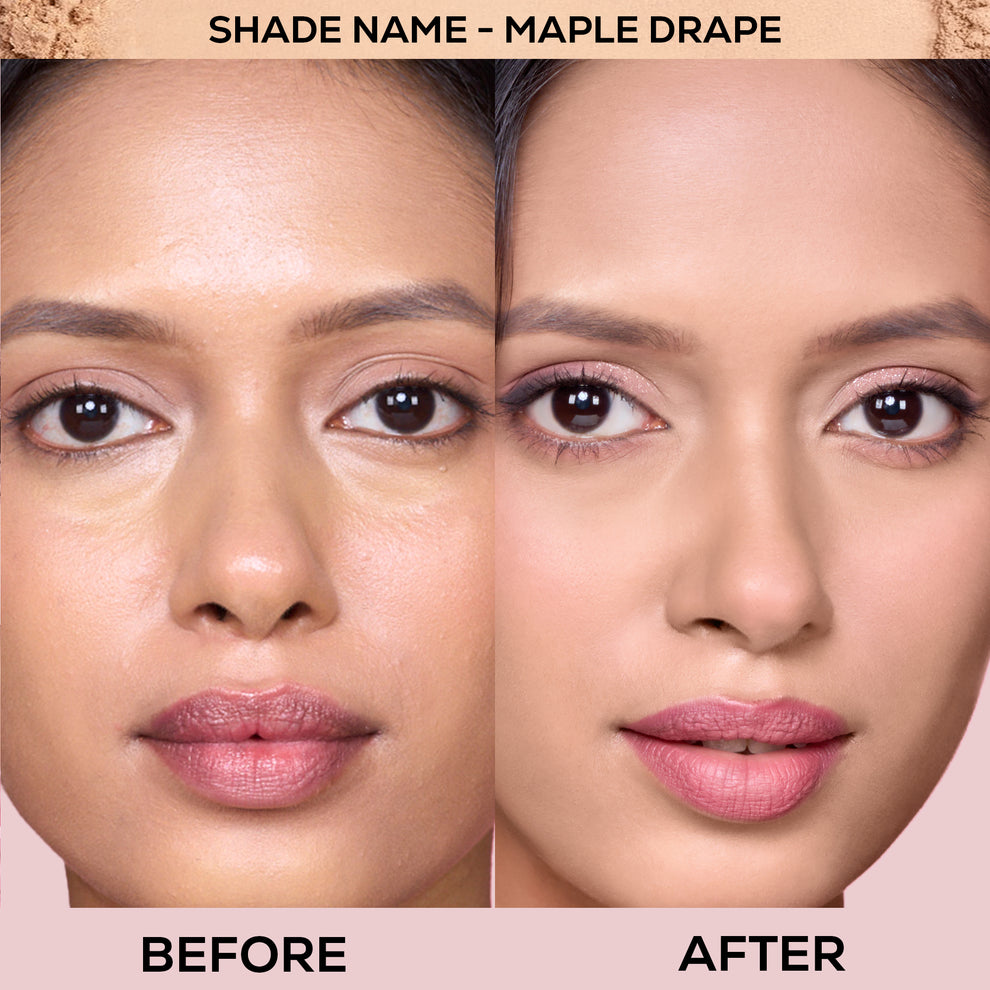 RENEE Bollywood Filter Pore Minimising Blurring Compact With Matte Finish & Full Coverage (4 Maple Drape)