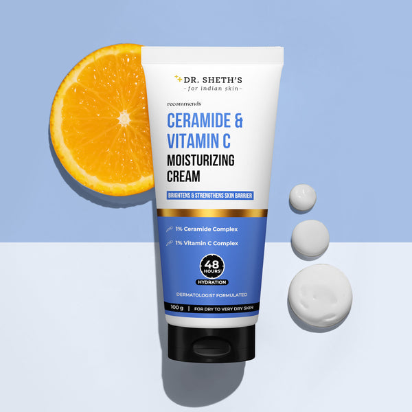 Dr. Sheth's Ceramide & Vitamin C Moisturizing Cream - 100g