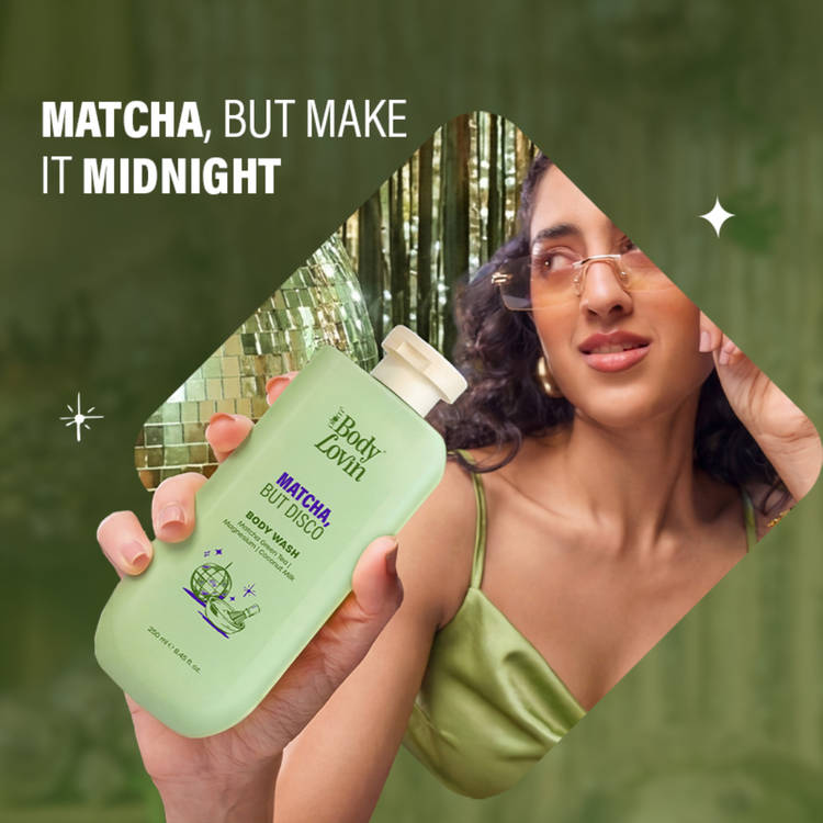 Plum BodyLovin’ Matcha, But Disco Body Wash, Calming & Smoothening, Lactonic Matcha Fragrance (250ml)