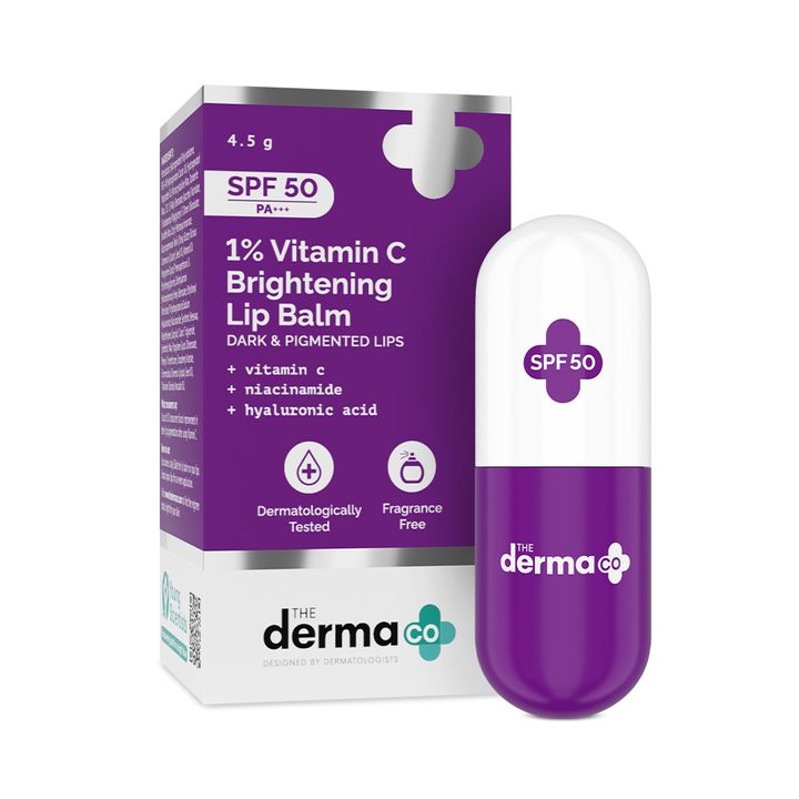 The Derma Co 1% Vitamin C Brightening Lip Balm - 4.5g