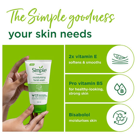 Simple Kind To Skin Moisturising Face Wash (150 ml)