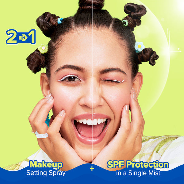 Aqualogica Bright+ Makeup-Set Sunscreen Mist SPF 50+ PA++++ with Blueberry & Kojic Acid