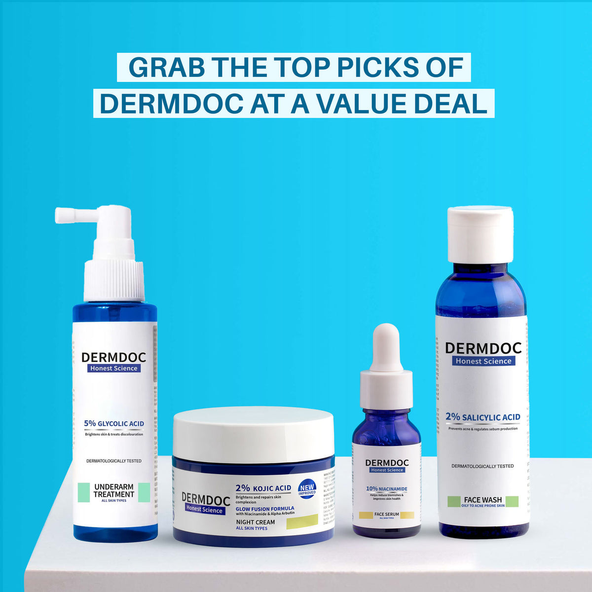 DERMDOC Combo Kit of Best-Sellers  Value Pack - Combo of 4