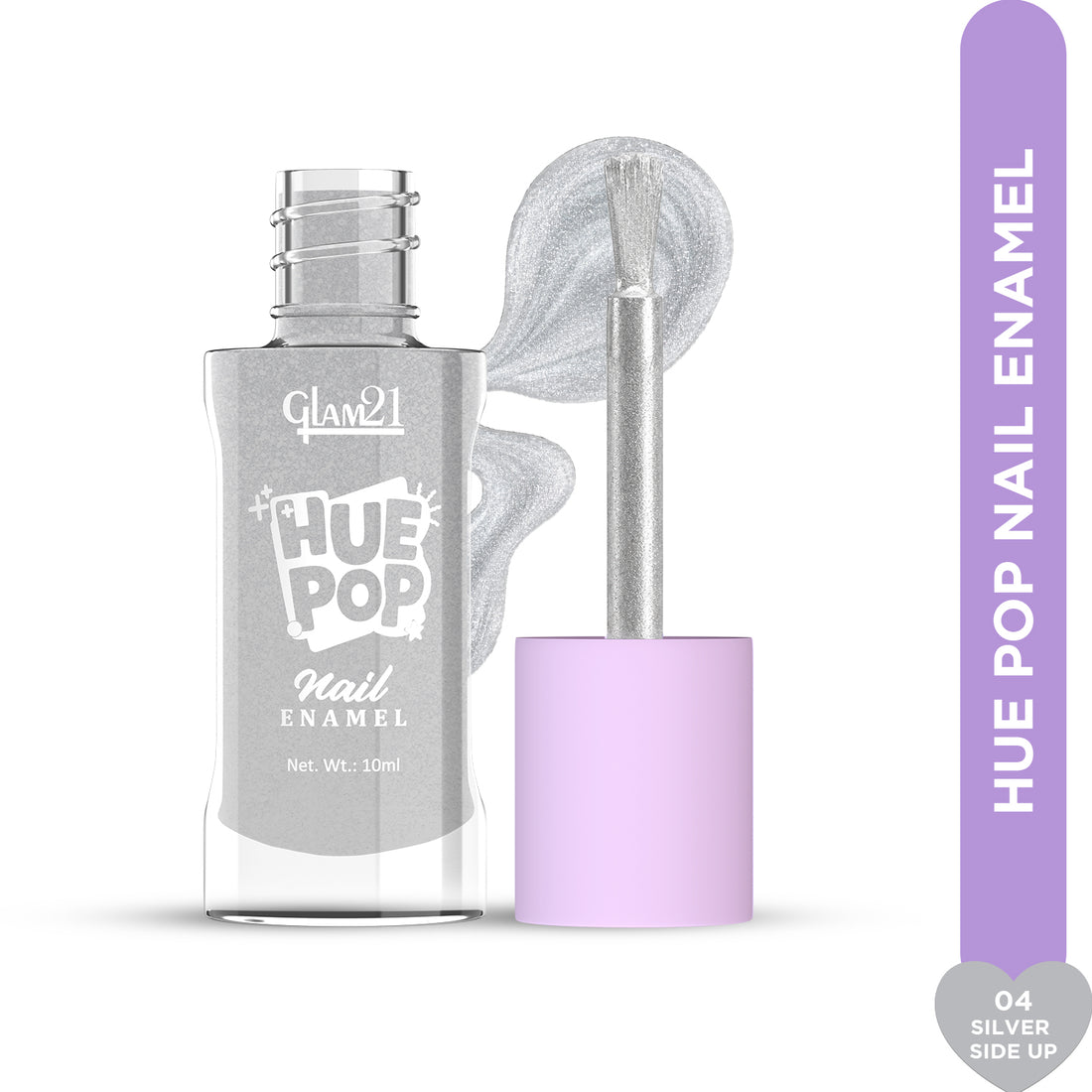 Glam21 Hue Pop Nail Paint / 04 Silver Side Up
