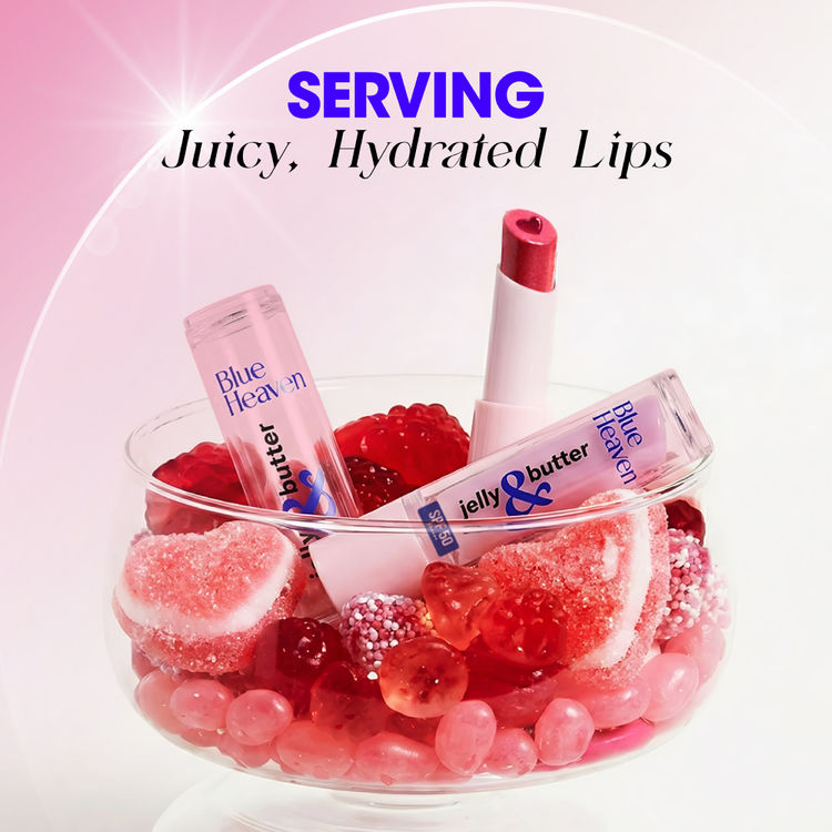Blue Heaven Jelly & Butter SPF 50 PA ++++ Hydrating Lip Balm (05 Plum Kiss)