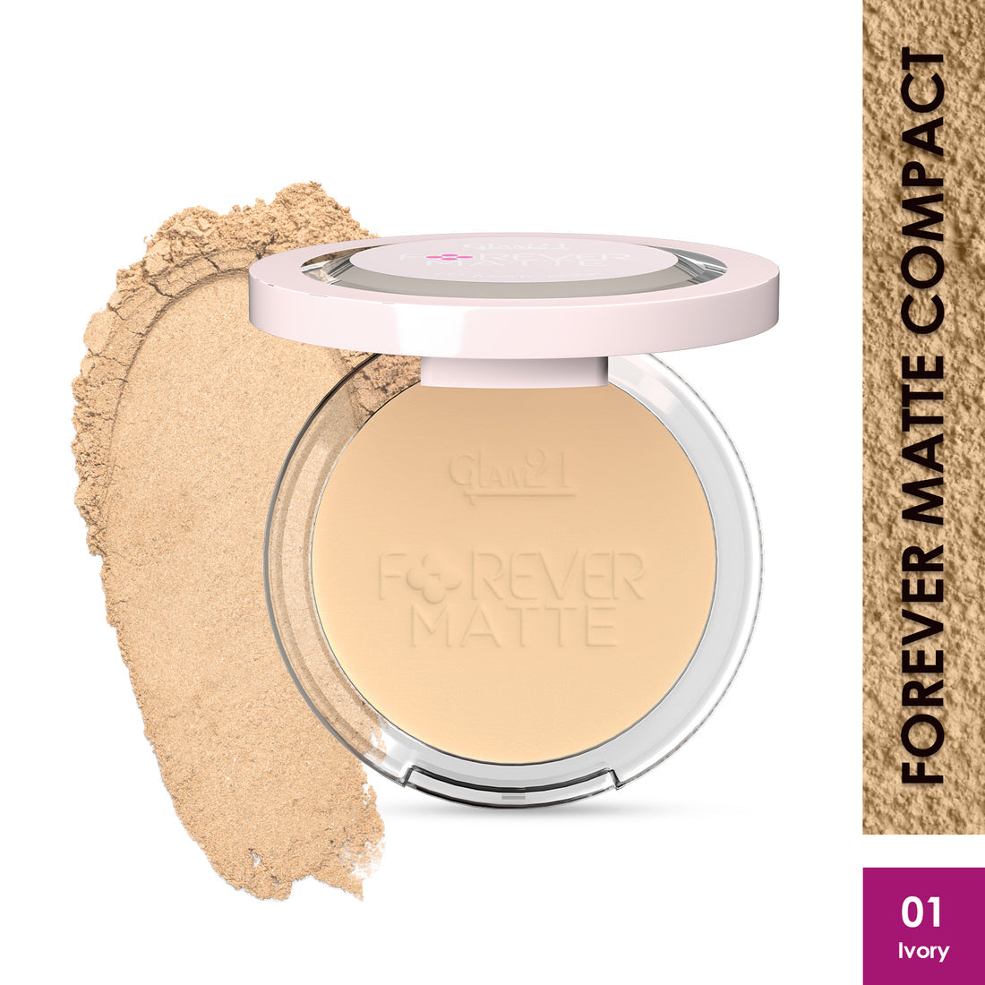 Glam21 Forever Matte Compact (01Ivory)