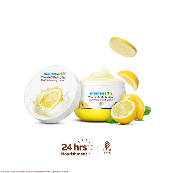 Mamaearth Vitamin C Daily Glow Light Moisturizer with Turmeric & Vitamin C for Skin Brightening - 200 g