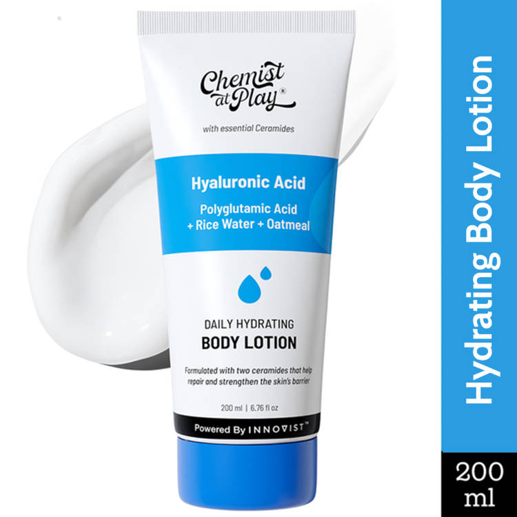 Chemist at Play Hydrating Body Lotion with Rice Water & Hyaluronic Acid, Moisturizer for Dry Skin (200ml)