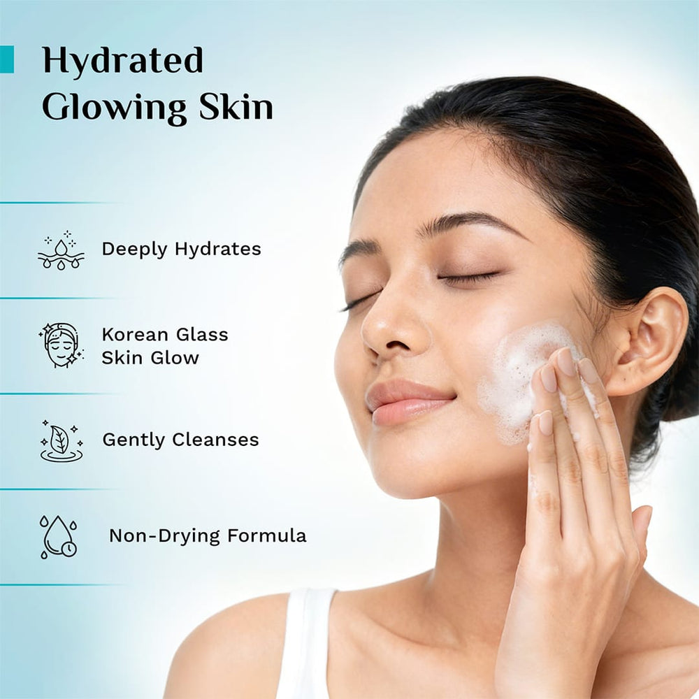 Pilgrim Korean Rice Water Hydra Glow Gel Face Wash / 150ml