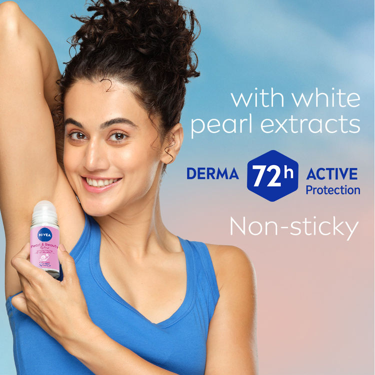 NIVEA Pearl & Beauty Radiance Deo Roll On For Women, 72HR Odor Protection, 0% Alcohol
(50ml)