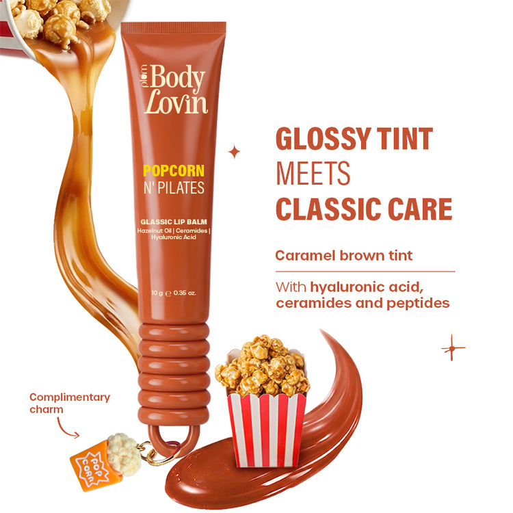 Plum BodyLovin' Popcorn N' Pilates Glassic Lip Balm - Caramel Brown
(10g)