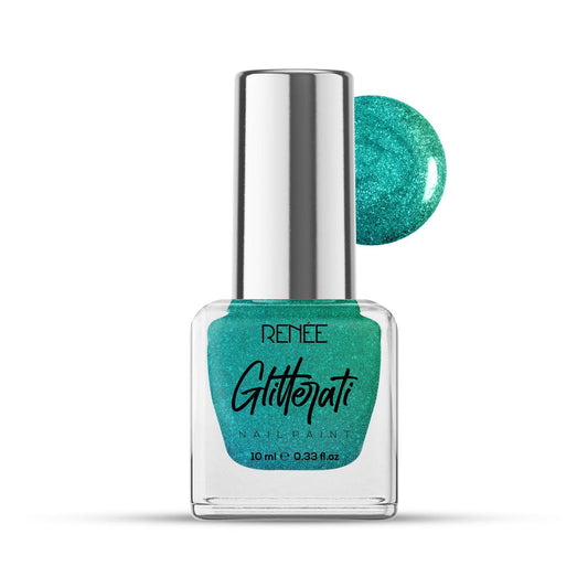 RENEE Glitterati Nail Paint (01 Turquoise Hue)