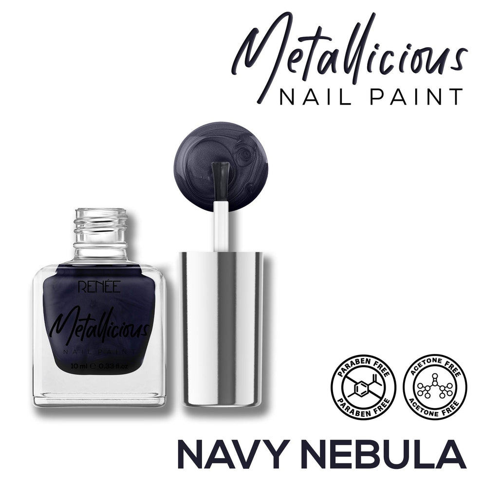 RENEE Metallicious Nail Paint (12 Navy Nebula)