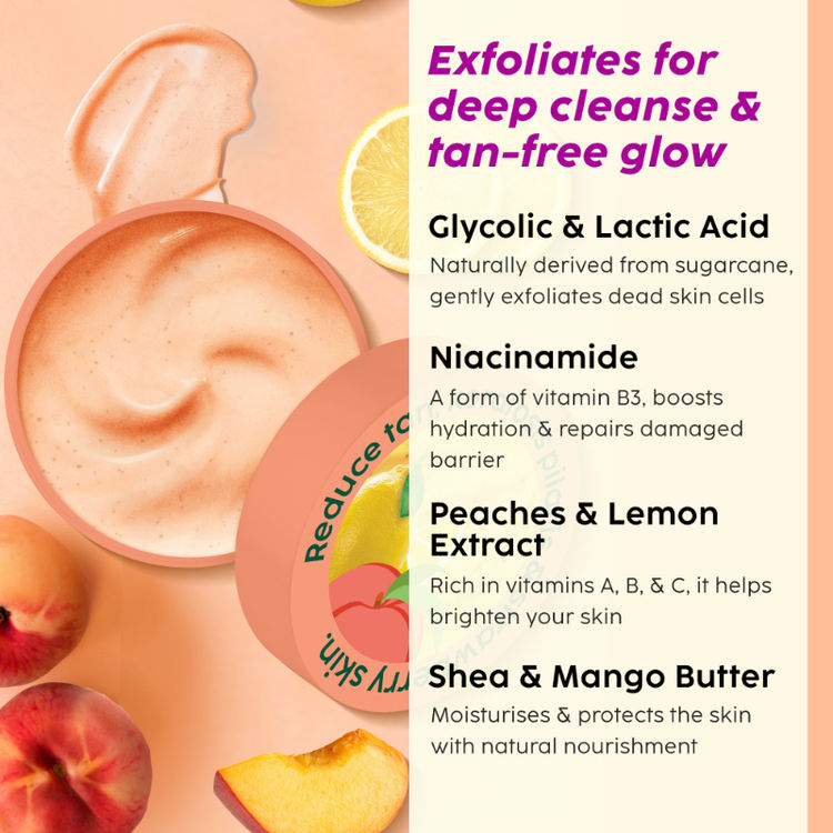 Plix Peaches & Lemon Detan Bump Eraser Scrub & Body Lotion
(400ml)