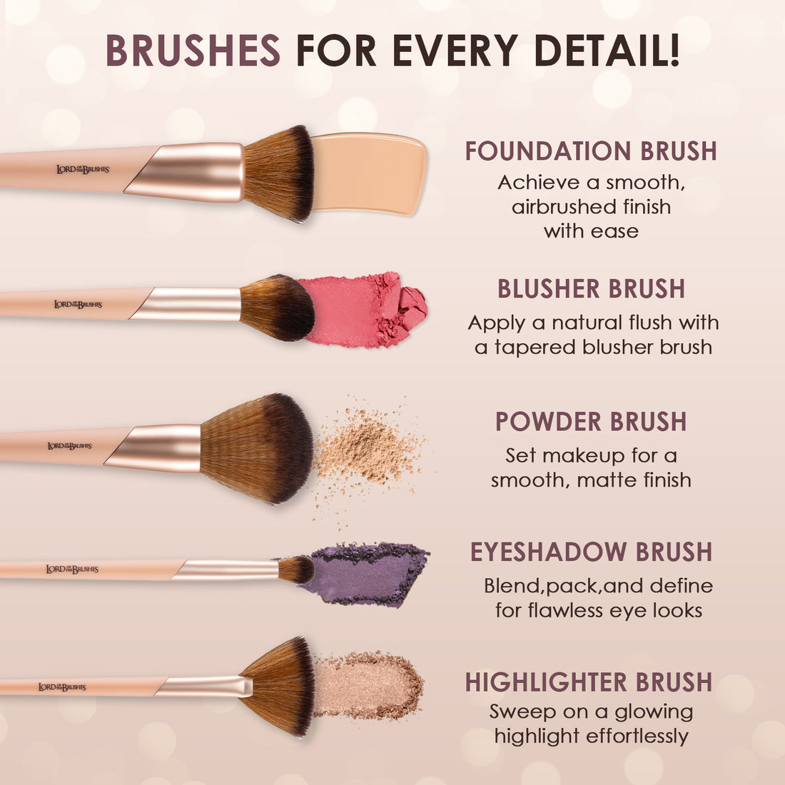 Glam21 Lord of the brushes highlighter Fan Brush