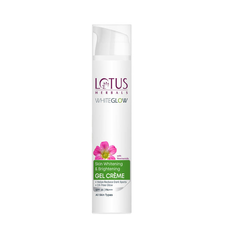 Lotus Herbals WhiteGlow Skin Whitening & Brightening Gel Cream SPF 25 PA+++|With Niacinamide (75g)