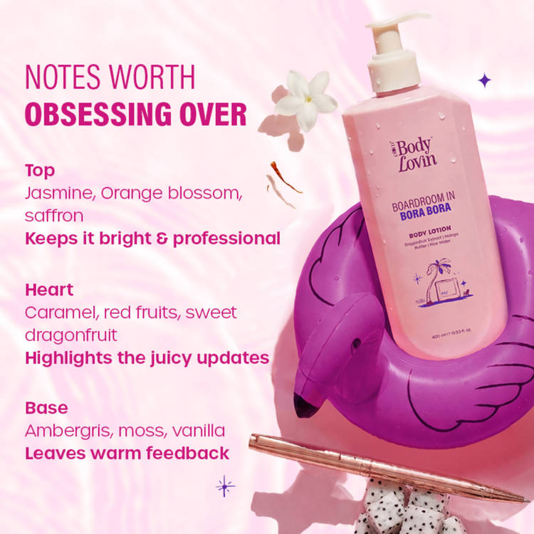Plum BodyLovin’ Boardroom In Bora Bora Body Lotion, Hydrating, Brightening Sweet Tropical Fragrance (400ml)