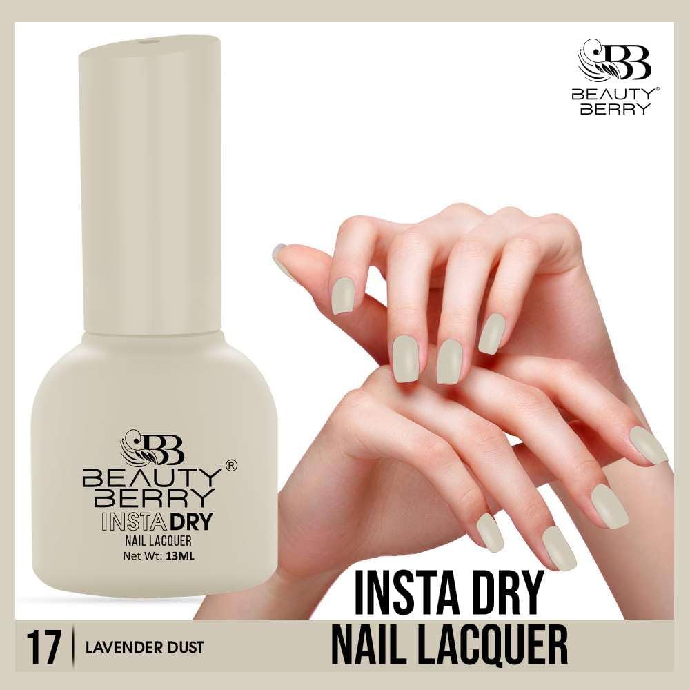 Beauty Berry Insta Dry Nail Lacquer (LAVENDER DUST-17)